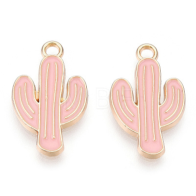 Light Gold Plated Alloy Pendants LS-X-ENAM-T009-12B-1