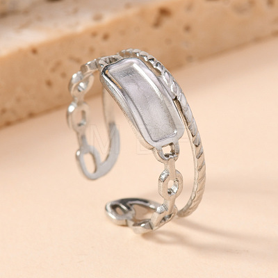 201 Stainless Steel Cuff Open Rings FS-WGB97AB-01-1