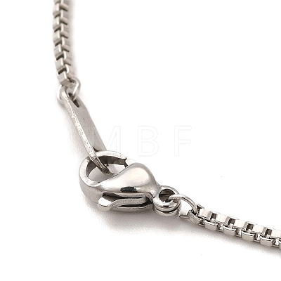 304 Stainless Steel Fox Pendants Necklaces NJEW-M197-01P-1