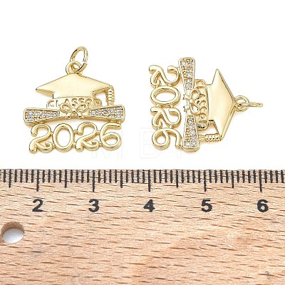 Rack Plating Brass Micro Pave Cubic Zirconia Pendants KK-CBAB1AF-20G-1