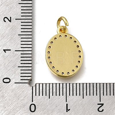 Brass Micro Pave Clear Cubic Zirconia Pendants ZIRC-I070-083G-1