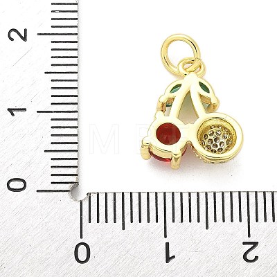 Brass Micro Pave Cubic Zirconia Pendants KK-S511-03A-G-1