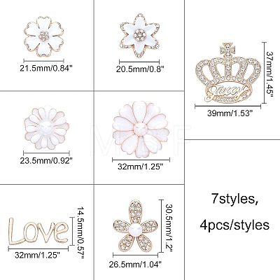 Olycraft Alloy Rhinestone Cabochons PALLOY-OC0002-15LG-1