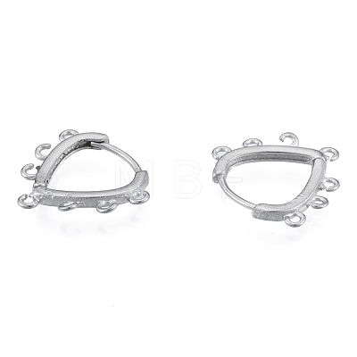 304 Stainless Steel Hoop Earrings Findings STAS-N092-192-1