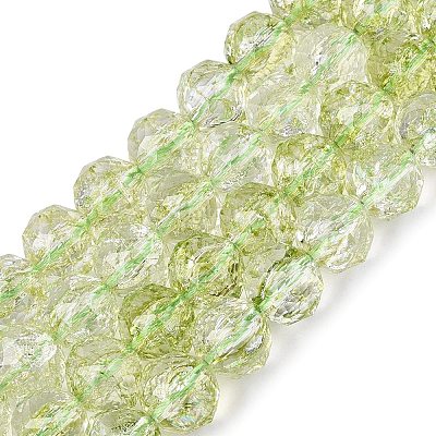 Crackle Transparent Glass Beads Strands GLAA-N063-10mm-07-1
