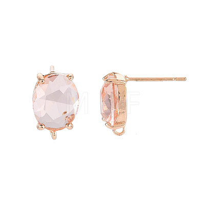 Brass Stud Earring Findings KK-S364-163H-1