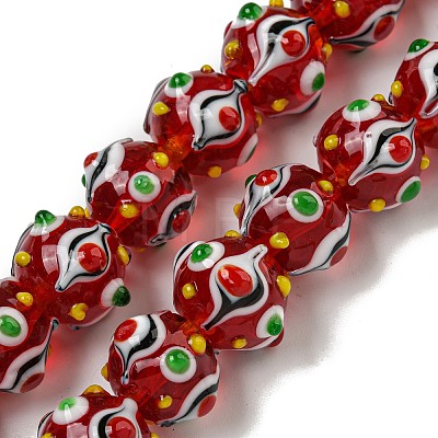 Handmade Lampwork Beads Strands LAMP-N025-05D-1