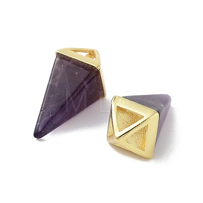 Natural Amethyst Pendants G-A222-02G-03-1