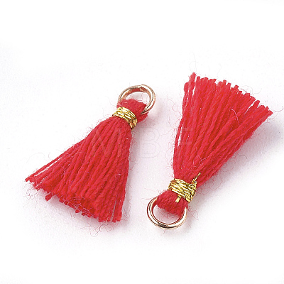 Polycotton(Polyester Cotton) Tassel Pendant Decorations X-FIND-S281-17-1