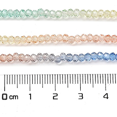 Transparent Painted Glass Beads Strands X1-DGLA-A034-T1mm-A02-1