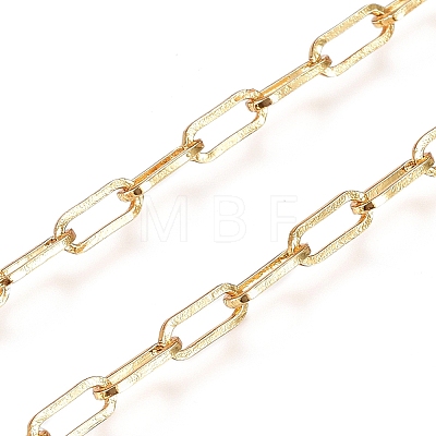 Soldered Brass Paperclip Chains CHC-D025-04G-01-1