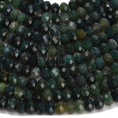 Natural Moss Agate Beads Strands G-Z111-A54-1