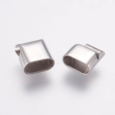 304 Stainless Steel Magnetic Clasps with Glue-in Ends STAS-G136-03P-1