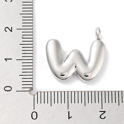 Rack Plating Brass Balloon Letter Pendants LS-KK-C050-01P-W-1