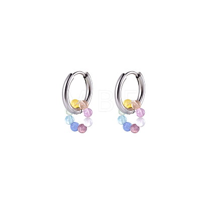 Bohemian 304 Stainless Steel Hoop Earrings IO7567-2-1
