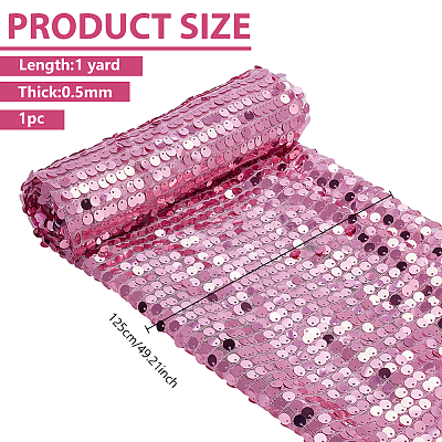 Polyester Reversible Sequin Fabrics DIY-WH0786-70-1