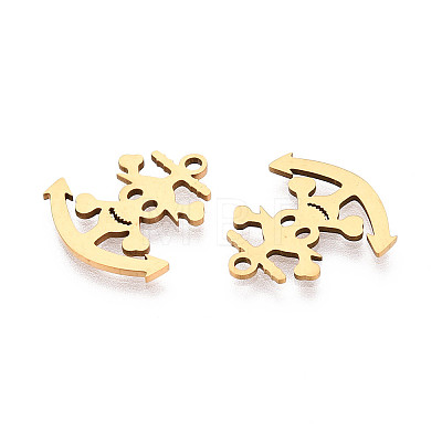 201 Stainless Steel Pendants STAS-T073-41G-1