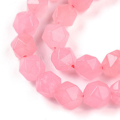 Dyed Natural White Jade Beads Strands G-T139-8mm-46U-1