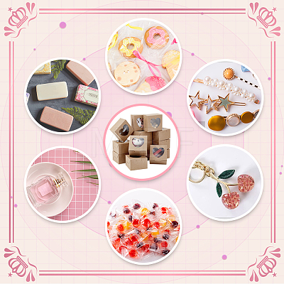 Square Kraft Paper Muffin Storage Gift Boxes CON-WH0095-95B-1