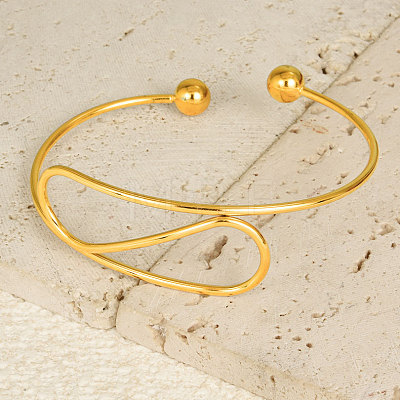 Exaggerated 304 Stainless Steel Open Cuff Bangles PA0789-2-1