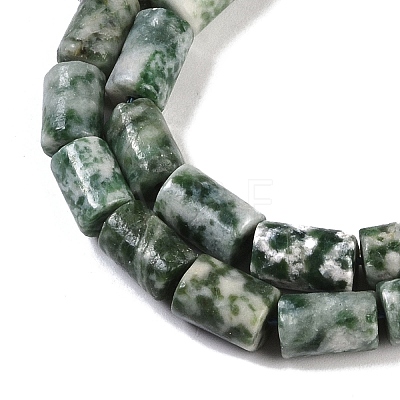 Natural Green Spot Jasper Beads Strands G-C128-A17-01-1