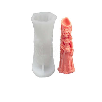 DIY Halloween Theme Ghost Bride-shaped Candle Making Silicone Statue Molds DIY-D057-05A-1