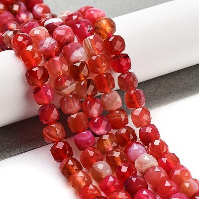 Natural Agate Dyed Beads Strands G-H028-A08-01-1