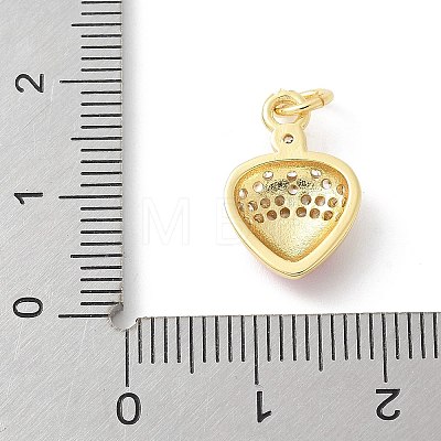 Brass Micro Pave Cubic Zirconia Pendants KK-P294-43G-1