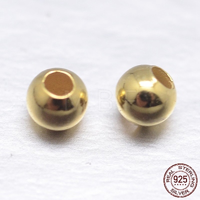 Round 925 Sterling Silver Spacer Beads Y-STER-M103-04-2mm-G-1