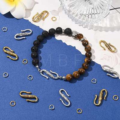 Tibetan Style Alloy S-Hook Clasps FIND-FS0005-28-1
