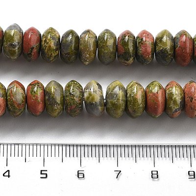 Natural Unakite Beads Strands G-P559-A06-02-1