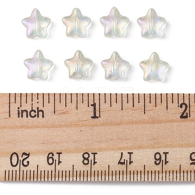 Transparent Spray Painted Glass Beads GLAA-FS0001-61-1