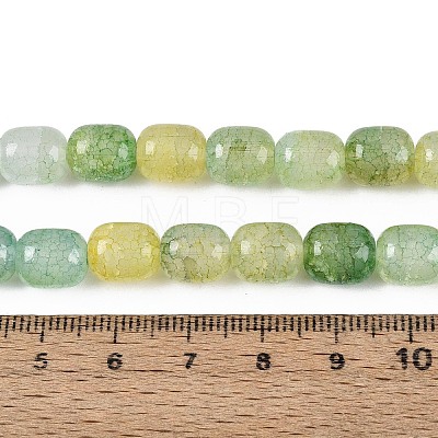 Baking Paint Crackle Glass Beads Strands DGLA-N019-01B-08-1