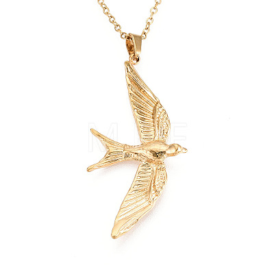 304 Stainless Steel Pendant Necklaces NJEW-T018-23G-1