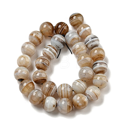 Natural Banded Agate Beads Strands G-NH0023-B01-02-1