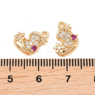 Christmas Brass Micro Pave Cubic Zirconia Pendants KK-L261-15B-G03-1