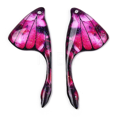 Epoxy Resin Wing Pendants RESI-TAC0021-96A-1