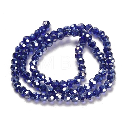 Electroplate Glass Beads Strands EGLA-R016-4m-1-1