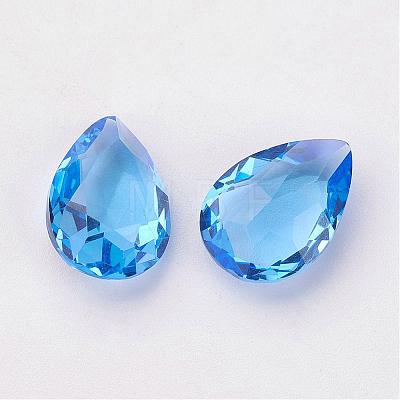 Faceted Glass Rhinestone Pointed Back Cabochons RGLA-P015-1