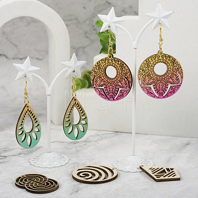  DIY Hollow Earring Making Kit DIY-TA0005-55-1