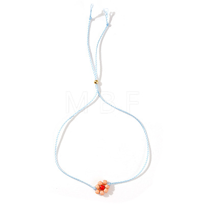 Flower Resin Beaded Slider Bracelets for Women SL9741-2-1