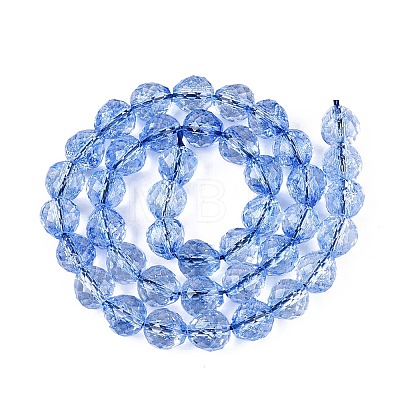 Crackle Transparent Glass Beads Strands GLAA-N068-04A-02-1