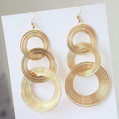 Retro Alloy Multilayer Ring Dangle Earrings FS-WG10A8D-01-1