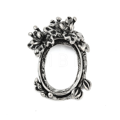Brass Pendant Cabochon Settings KK-S521-03AS-1