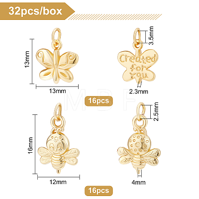 32Pcs 2 Style Alloy Pendants FIND-BC0002-13-1