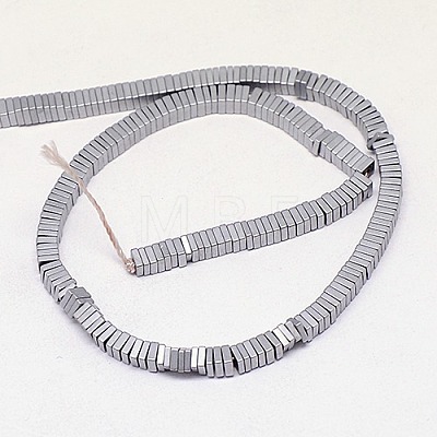 Electroplate Non-magnetic Synthetic Hematite Heishi Beads Strands G-J171B-3x3mm-02-1