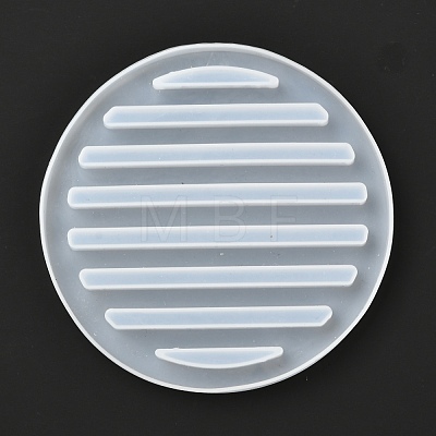 Flat Round Silicone Cup Mat Molds DIY-I065-06-1