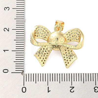 Brass Micro Pave Clear Cubic Zirconia Pendants FIND-Z041-04G-1