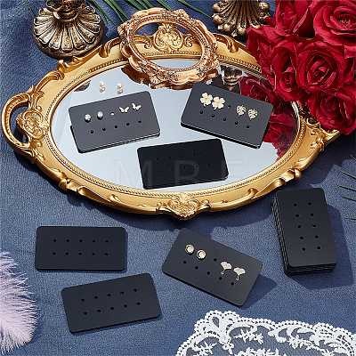 12Pcs 10-Hole Acrylic Earring Display Cards EDIS-OC0001-10B-1