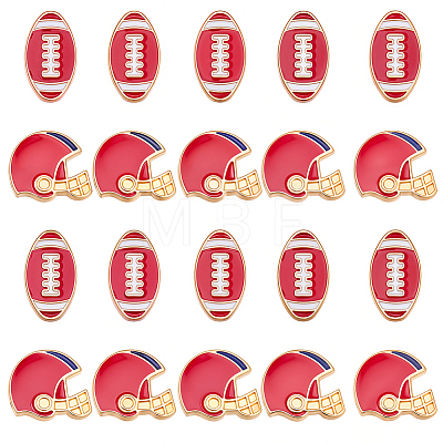 20Pcs 2 Styles Alloy Enamel Beads ENAM-SC0008-24B-1